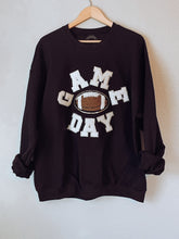 Load image into Gallery viewer, Game Day College or NFL Football Customizable Chenille Patch Sweatshirt