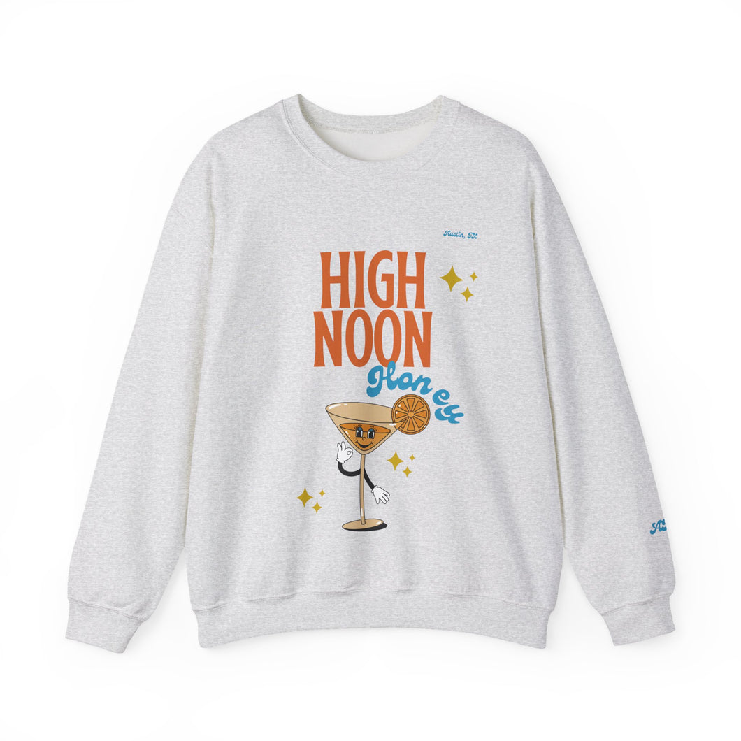 High Noon Honey Austin Texas Crewneck Sweatshirt, Casual Cozy Apparel, Cocktail sweatshirt, Austin Shirt, Summer Sweatshirt