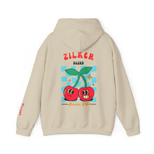 Load image into Gallery viewer, Cute Austin Cherry Graphic Hoodie, Zilker Park Austin Texas Vintage Cherry Sweatshirt, Casual Cherry Austin Hooded Sweatshirt, Fruit Hoodie
