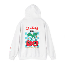 Load image into Gallery viewer, Cute Austin Cherry Graphic Hoodie, Zilker Park Austin Texas Vintage Cherry Sweatshirt, Casual Cherry Austin Hooded Sweatshirt, Fruit Hoodie

