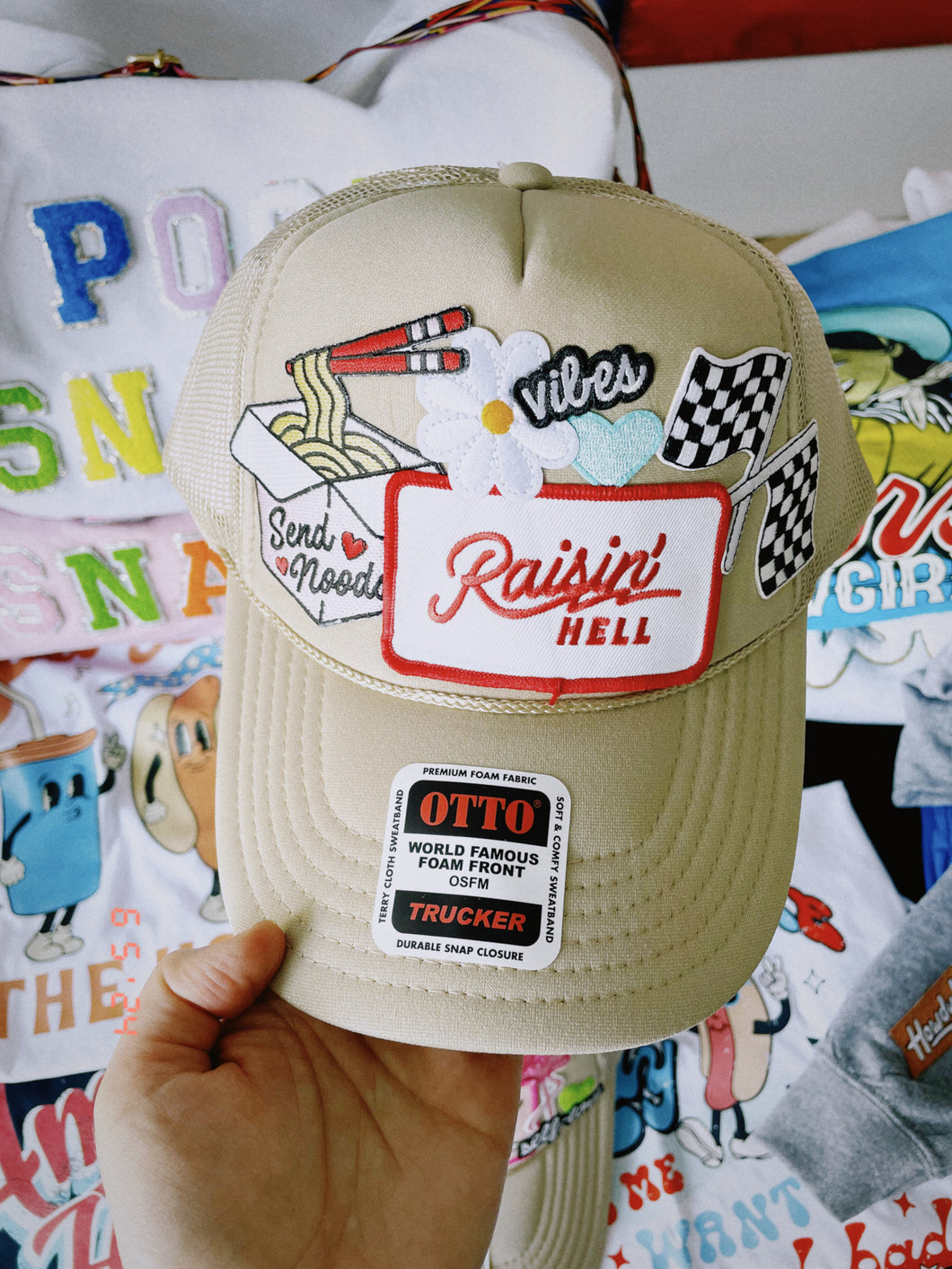 Raisin Hell Patch Trucker Hat