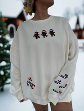 Load image into Gallery viewer, Gingerbread Cookies Embroidered Christmas Sweatshirt
