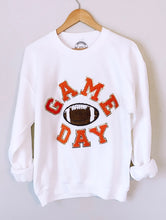 Load image into Gallery viewer, Game Day College or NFL Football Customizable Chenille Patch Sweatshirt
