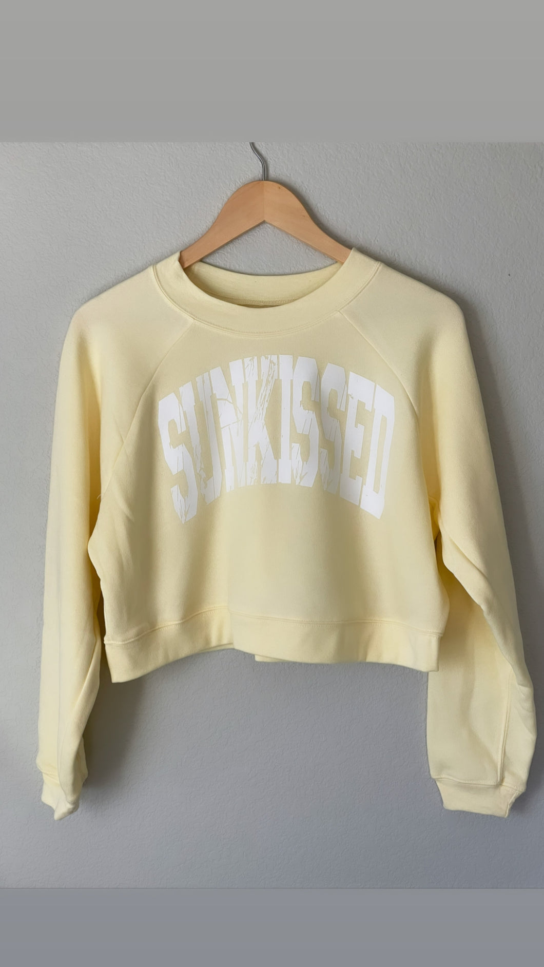 Sunkissed Distressed Crop Sweatshirt